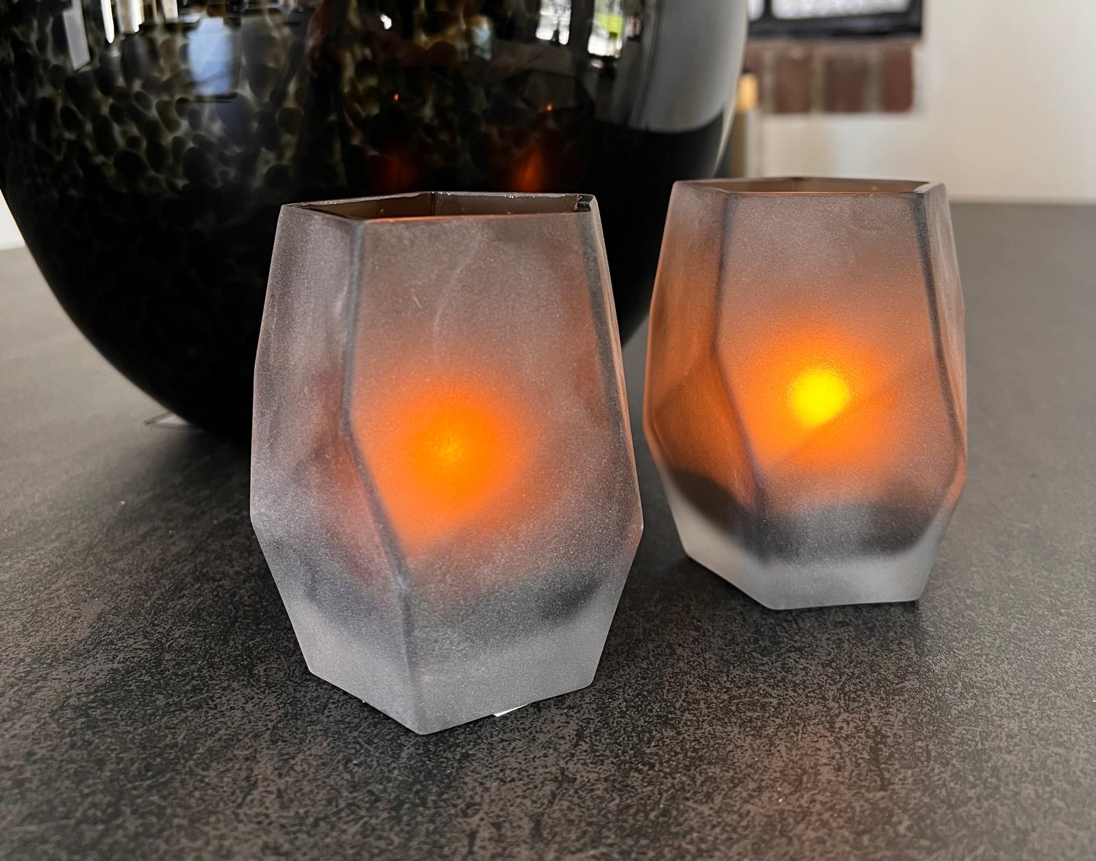 Theelicht Light and living Noble glas bruin - Afbeelding 3