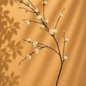 Colmore zijdebloem flower peach blossem white