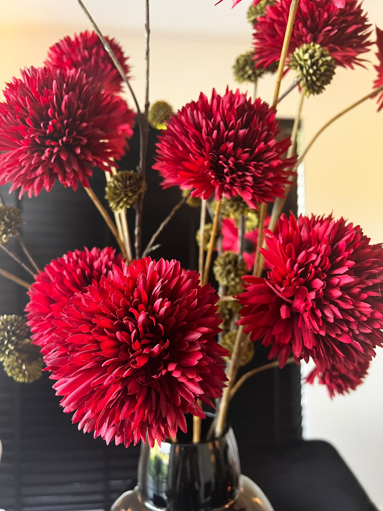 Shop the look, Vaas met zijdebloemen, 2 kandelaren en theelicht - Afbeelding 2