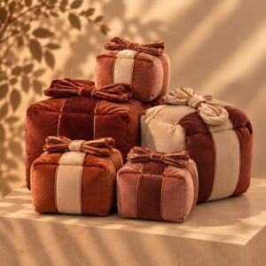 Decoris fluwelen giftbox kussens meerdere kleuren en afmetingen