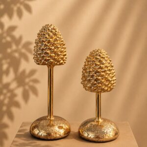 Quatro F. Verlichtte Dennenboom goud 2 formaten